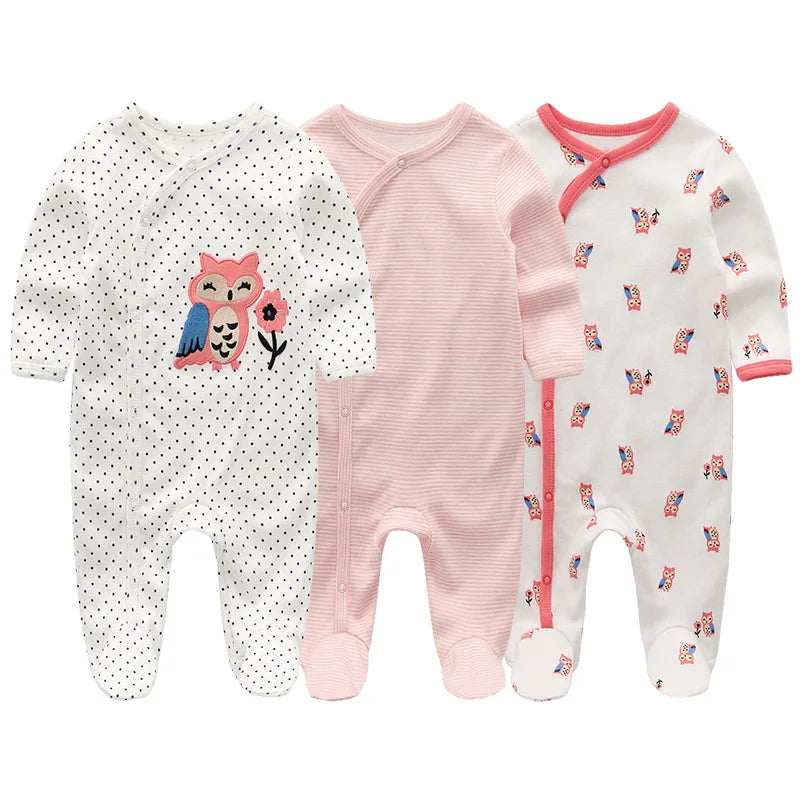 Pyjama Bébé “Pack Essentiel” – Lot de 3 Pyjamas en Coton Doux