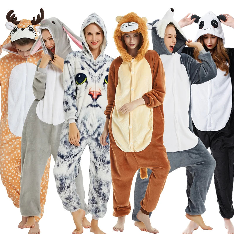Pyjama pilou pilou Femme "Kigurumi Animal" – Douceur Fantaisie Hiver