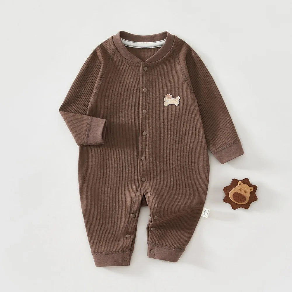 Pyjama Bébé Coton Côtelé – Grenouillère Printemps Été Unisexe pour les 1-18 Mois
