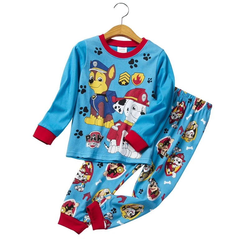 Pyjama Enfant Hiver – Ensemble Coton Doux 2 Pièces à Motifs Héros et Animaux