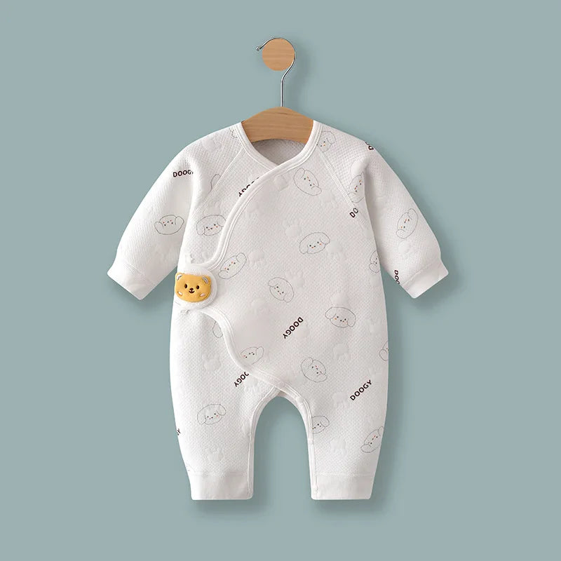 Pyjama Bébé "Coton Étoiles" – Grenouillère Unisexe Motif 0-6 Mois