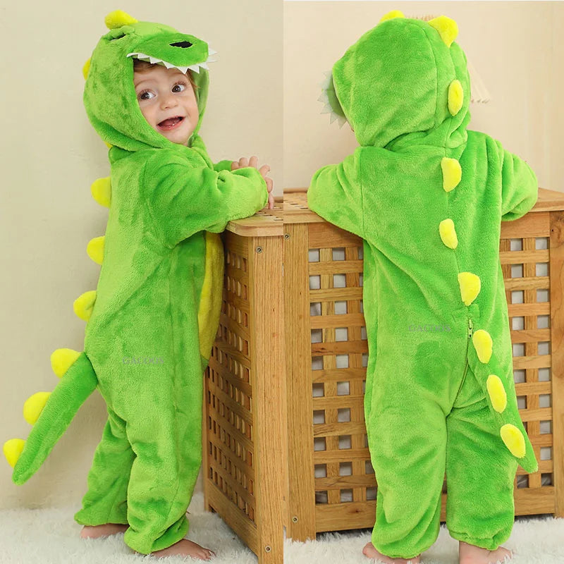 Pyjama Bébé & Enfant Polaire Hiver – Licorne, Loup, Dino & Animaux, Combinaison Chaude