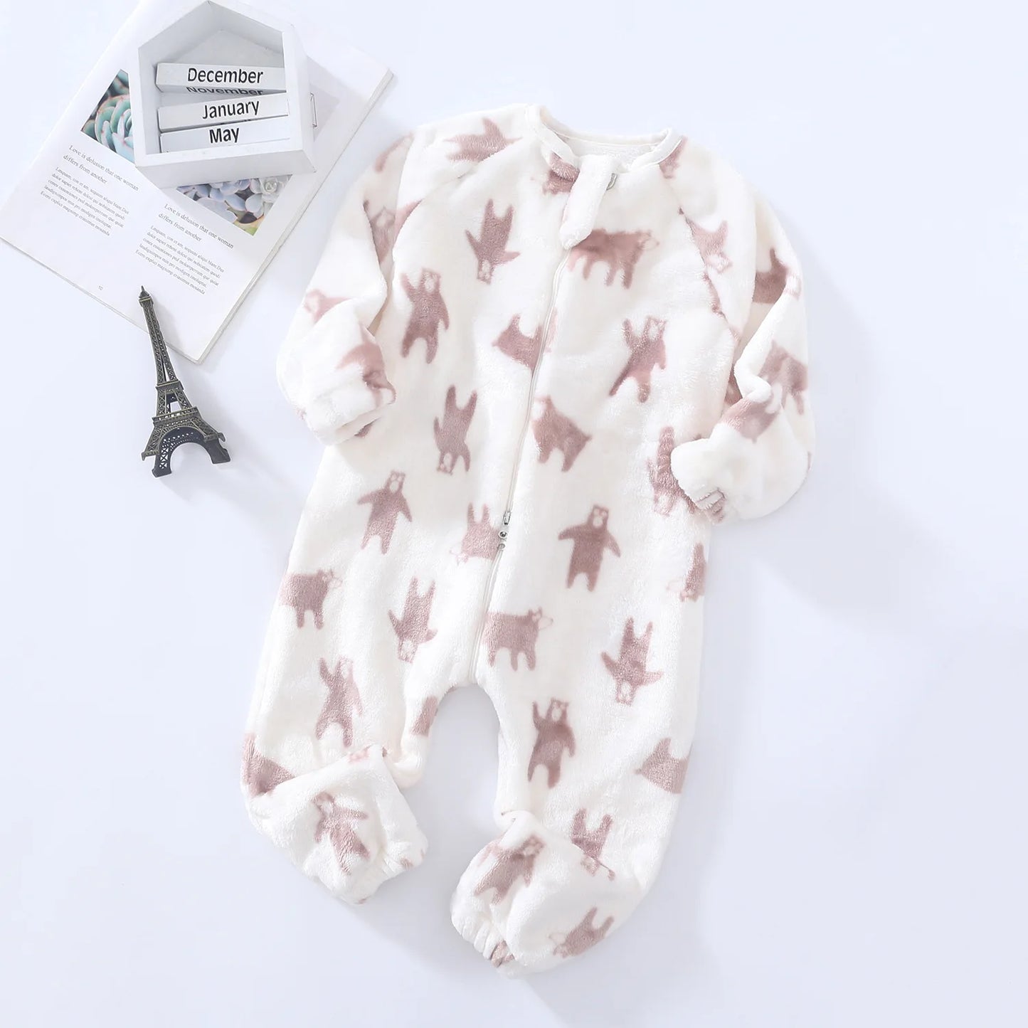 Pyjama Bébé et Enfant “Zip” – Combinaison en Coton à Fermeture Éclair, Manches Longues