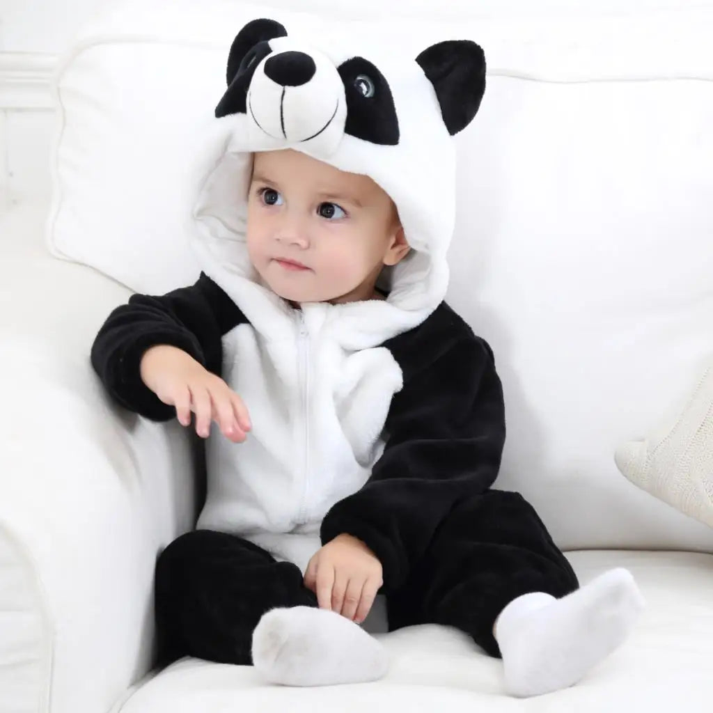 Pyjama Bébé & Enfant Polaire Hiver – Licorne, Loup, Dino & Animaux, Combinaison Chaude