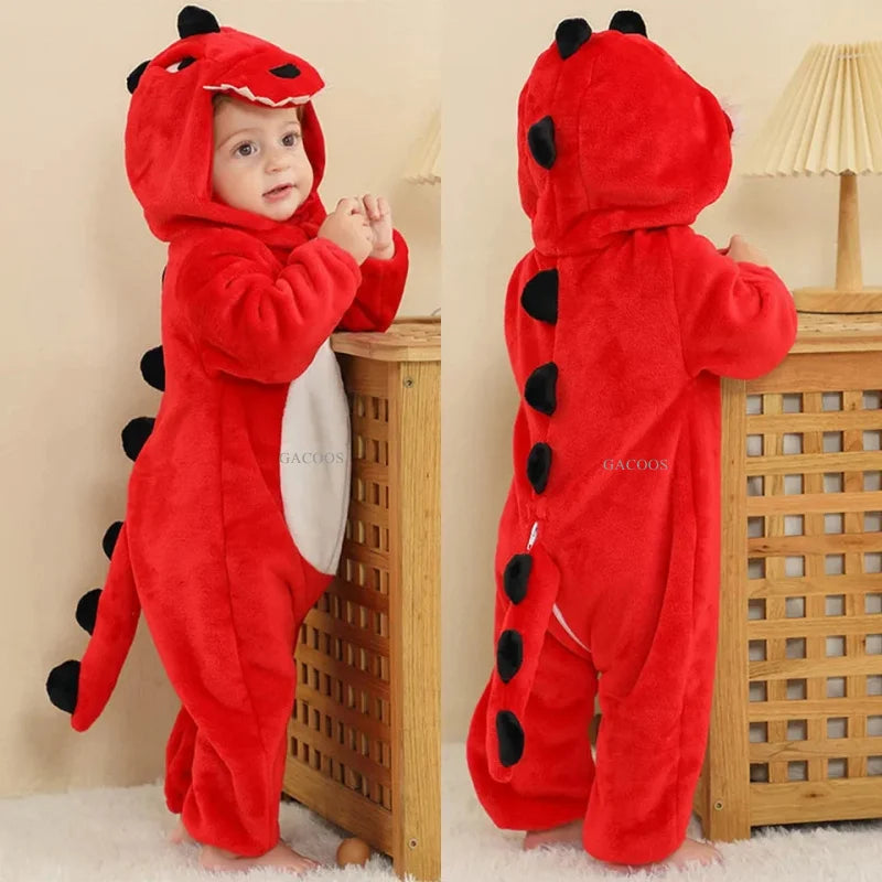 Pyjama Bébé & Enfant Polaire Hiver – Licorne, Loup, Dino & Animaux, Combinaison Chaude