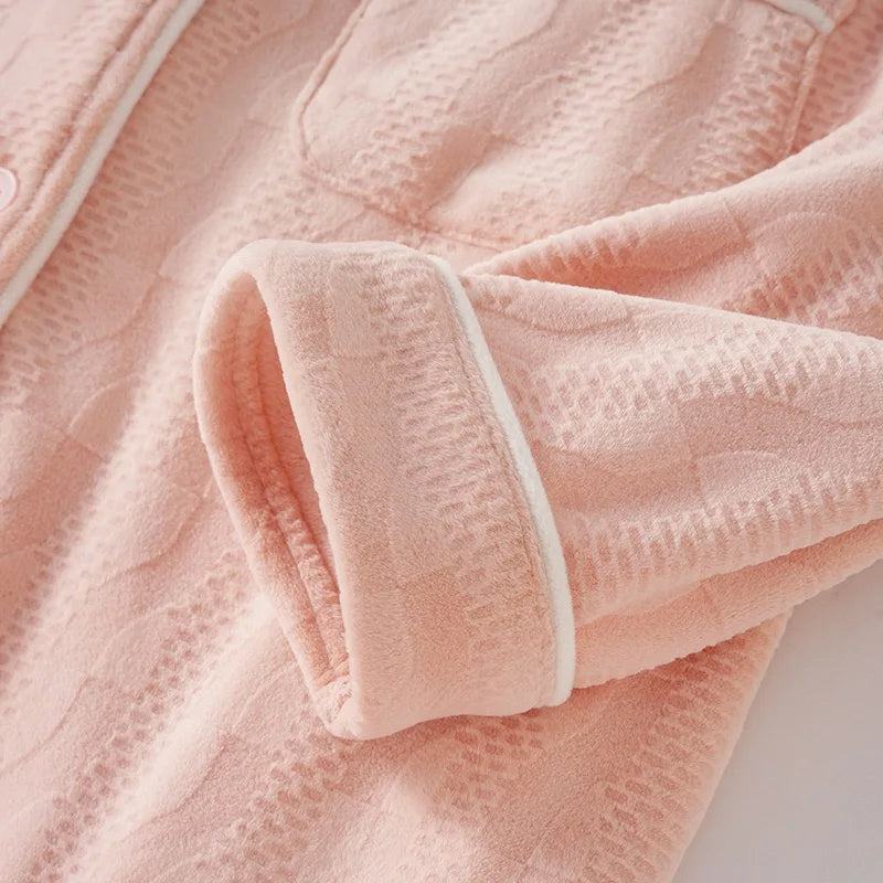 Pyjama Mixte Hiver Essentiel – Ensemble en Coton Chaud et Respirant, Confort Thermique & Élégance Unisexe