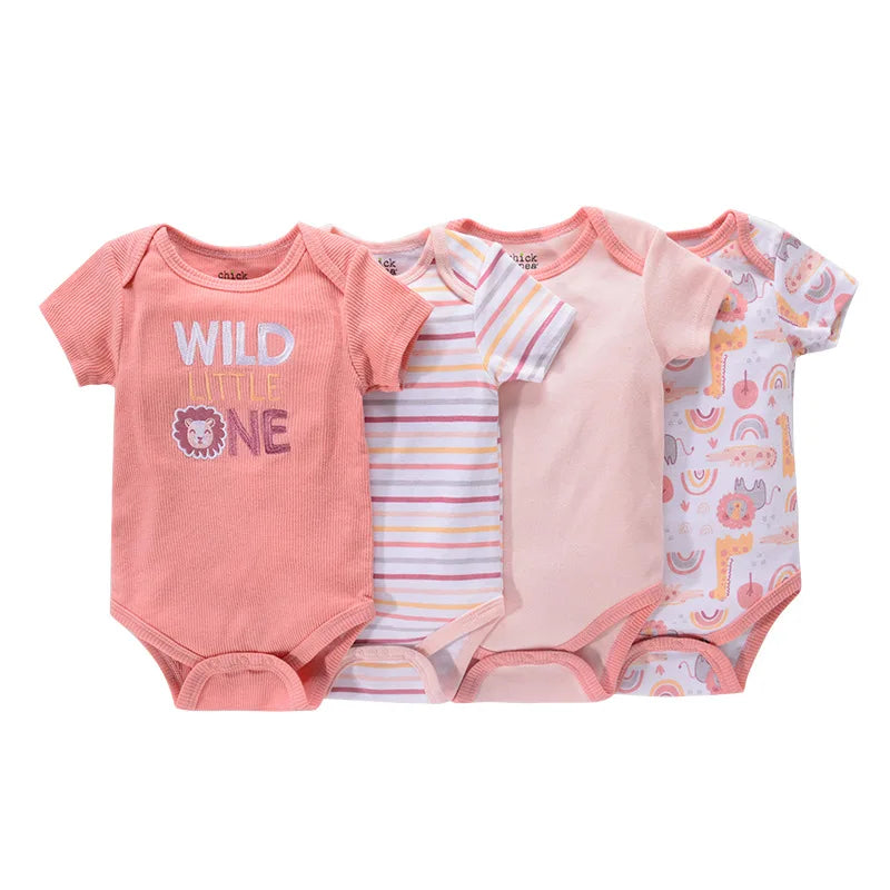 Pyjama Bébé “Pack Brisé” – Lot de 4 Pyjamas en Coton Doux