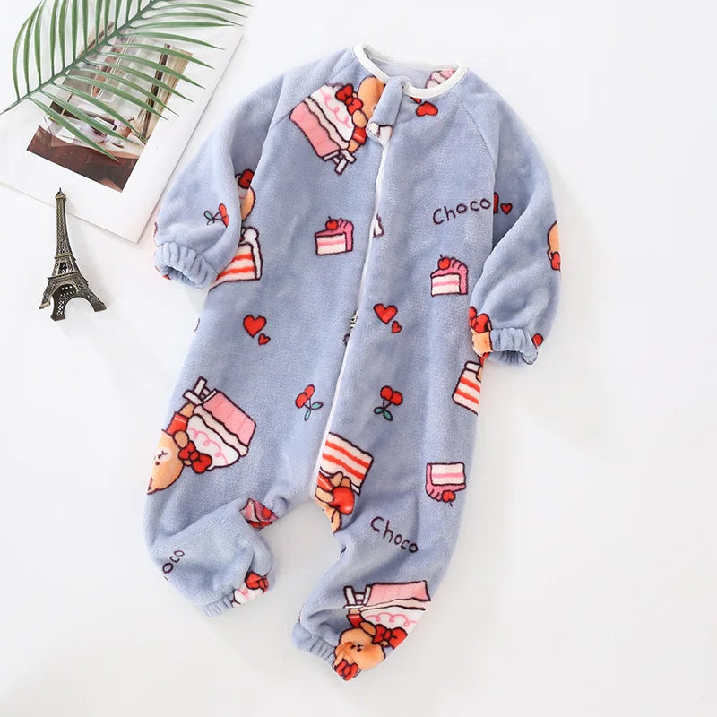Pyjama Bébé et Enfant “Zip” – Combinaison en Coton à Fermeture Éclair, Manches Longues