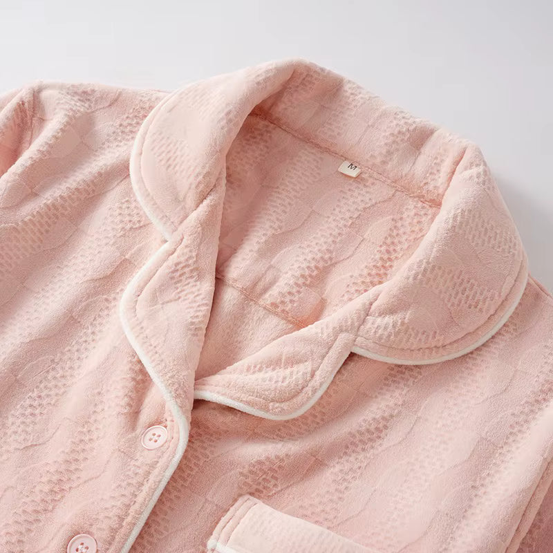 Pyjama Mixte Hiver Essentiel – Ensemble en Coton Chaud et Respirant, Confort Thermique & Élégance Unisexe