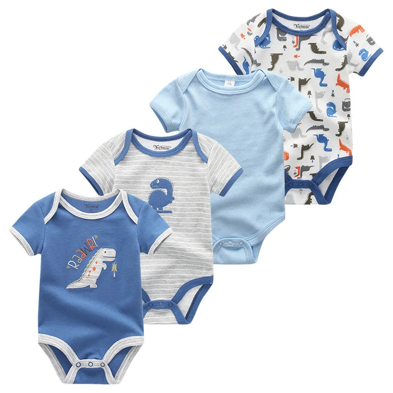 Pyjama Bébé “Pack Brisé” – Lot de 4 Pyjamas en Coton Doux