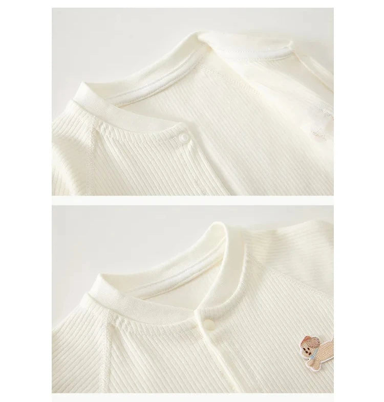 Pyjama Bébé Coton Côtelé – Grenouillère Printemps Été Unisexe pour les 1-18 Mois