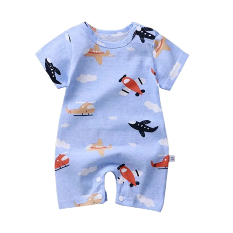 Pyjama Bébé Été “Clé du Ciel” – Barboteuse en Coton Doux Nouveau Né à 18 Mois