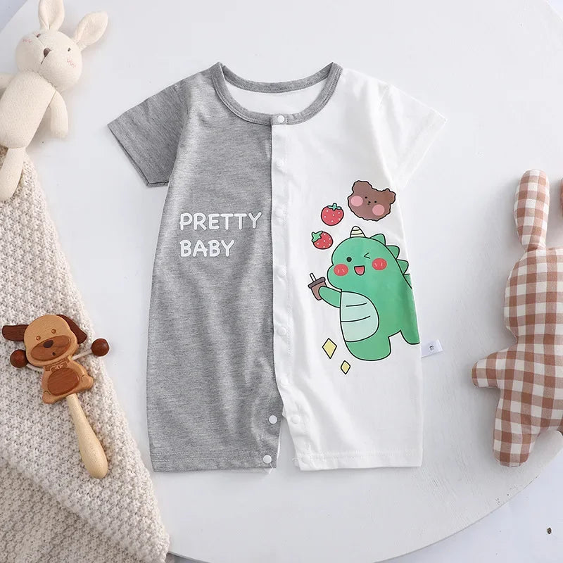 Pyjama Bébé Été “Clé du Ciel” – Barboteuse en Coton Doux Nouveau Né à 18 Mois