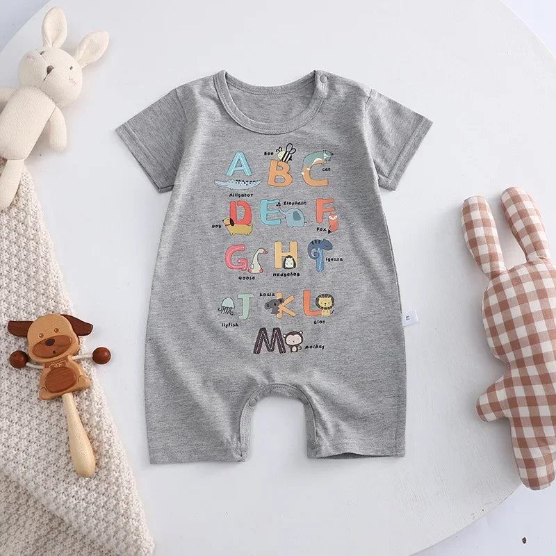 Pyjama Bébé Été “Clé du Ciel” – Barboteuse en Coton Doux Nouveau Né à 18 Mois