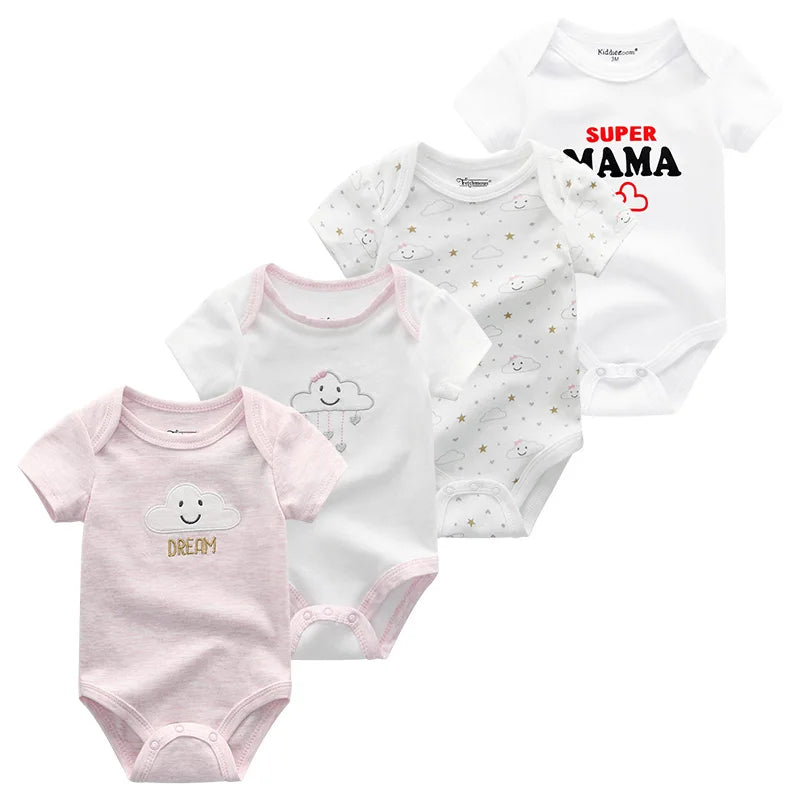 Pyjama Bébé “Pack Brisé” – Lot de 4 Pyjamas en Coton Doux