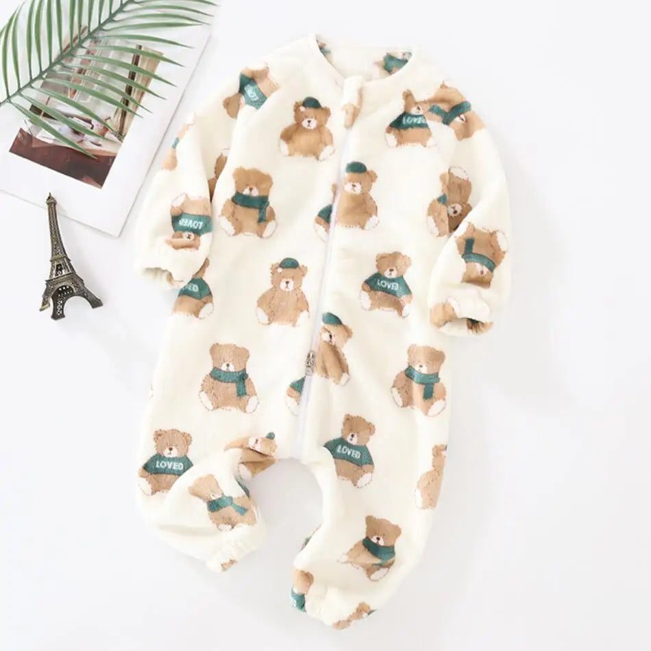 Pyjama Bébé et Enfant “Zip” – Combinaison en Coton à Fermeture Éclair, Manches Longues