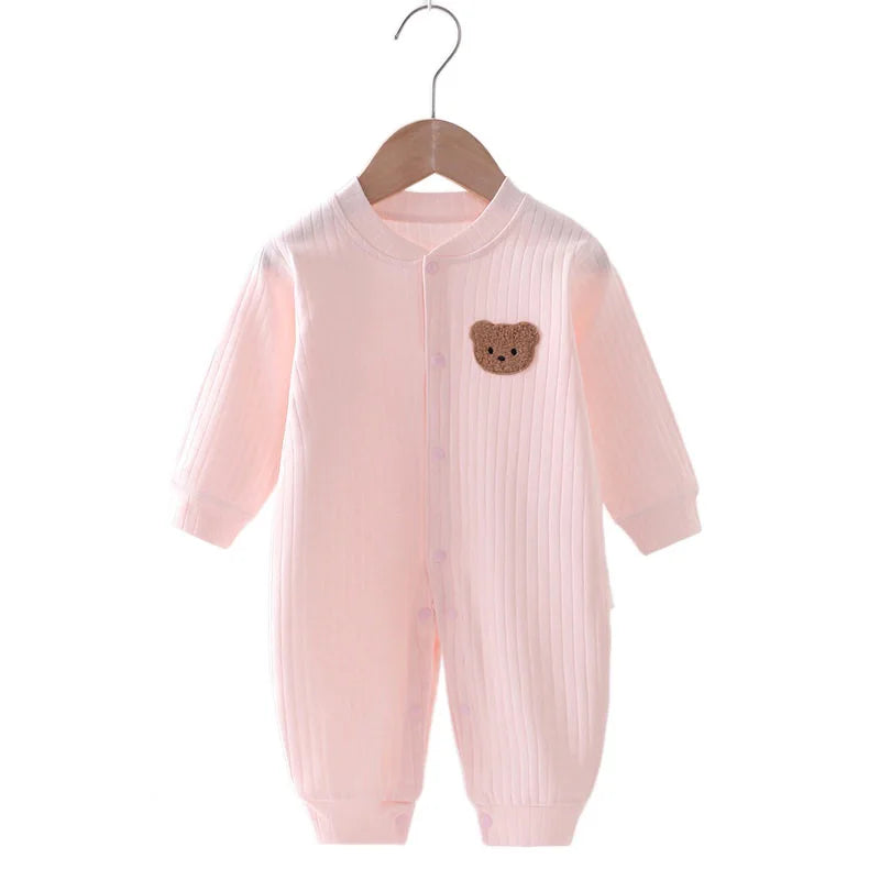 Pyjama Bébé Polaire Hiver “Ourson” – Grenouillère Chaude 0-18 Mois