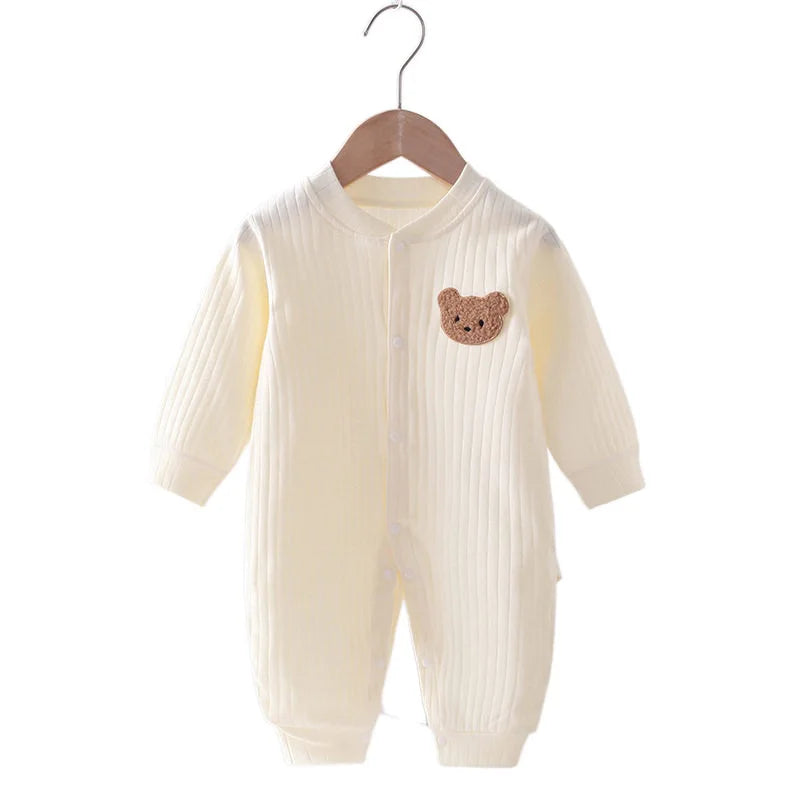 Pyjama Bébé Polaire Hiver “Ourson” – Grenouillère Chaude 0-18 Mois