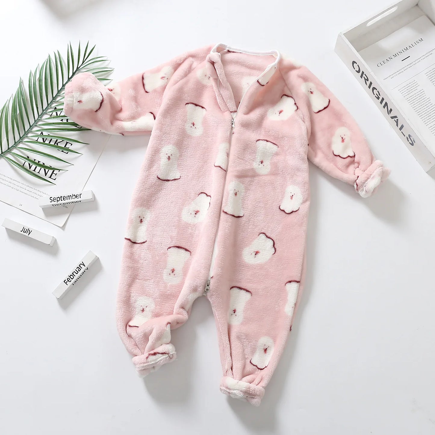 Pyjama Bébé et Enfant “Zip” – Combinaison en Coton à Fermeture Éclair, Manches Longues