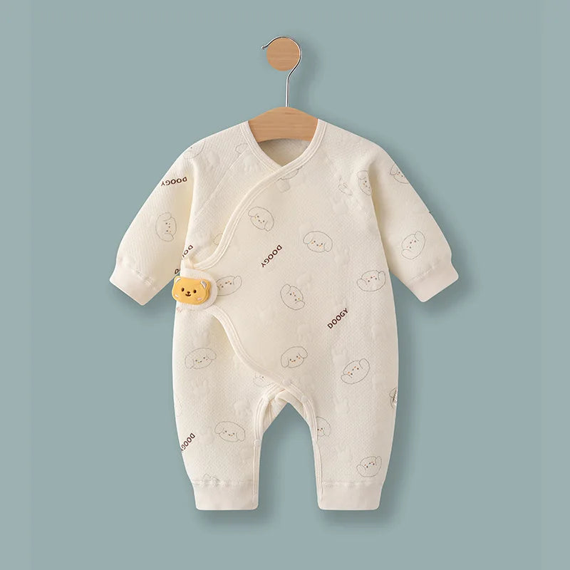 Pyjama Bébé "Coton Étoiles" – Grenouillère Unisexe Motif 0-6 Mois