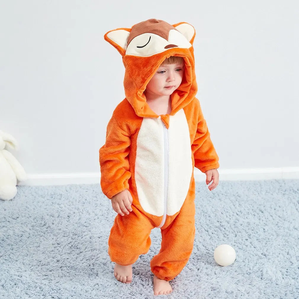 Pyjama Bébé & Enfant Polaire Hiver – Licorne, Loup, Dino & Animaux, Combinaison Chaude