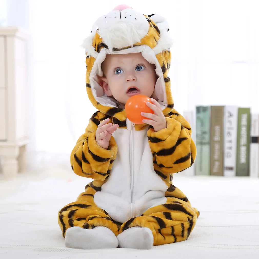 Pyjama Bébé & Enfant Polaire Hiver – Licorne, Loup, Dino & Animaux, Combinaison Chaude