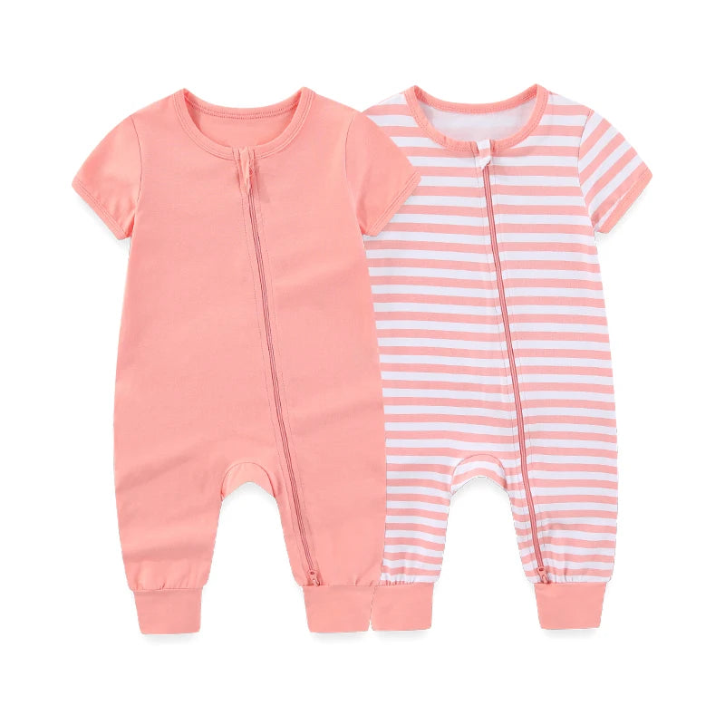 Pack 2 Pyjamas Bébé Coton – Grenouillères Unisexe Jour & Nuit 3-24 mois