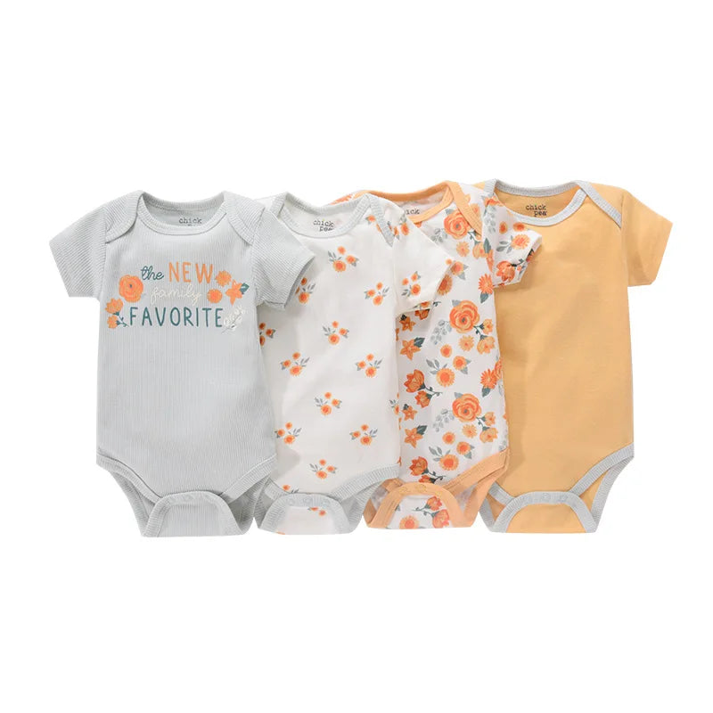 Pyjama Bébé “Pack Brisé” – Lot de 4 Pyjamas en Coton Doux