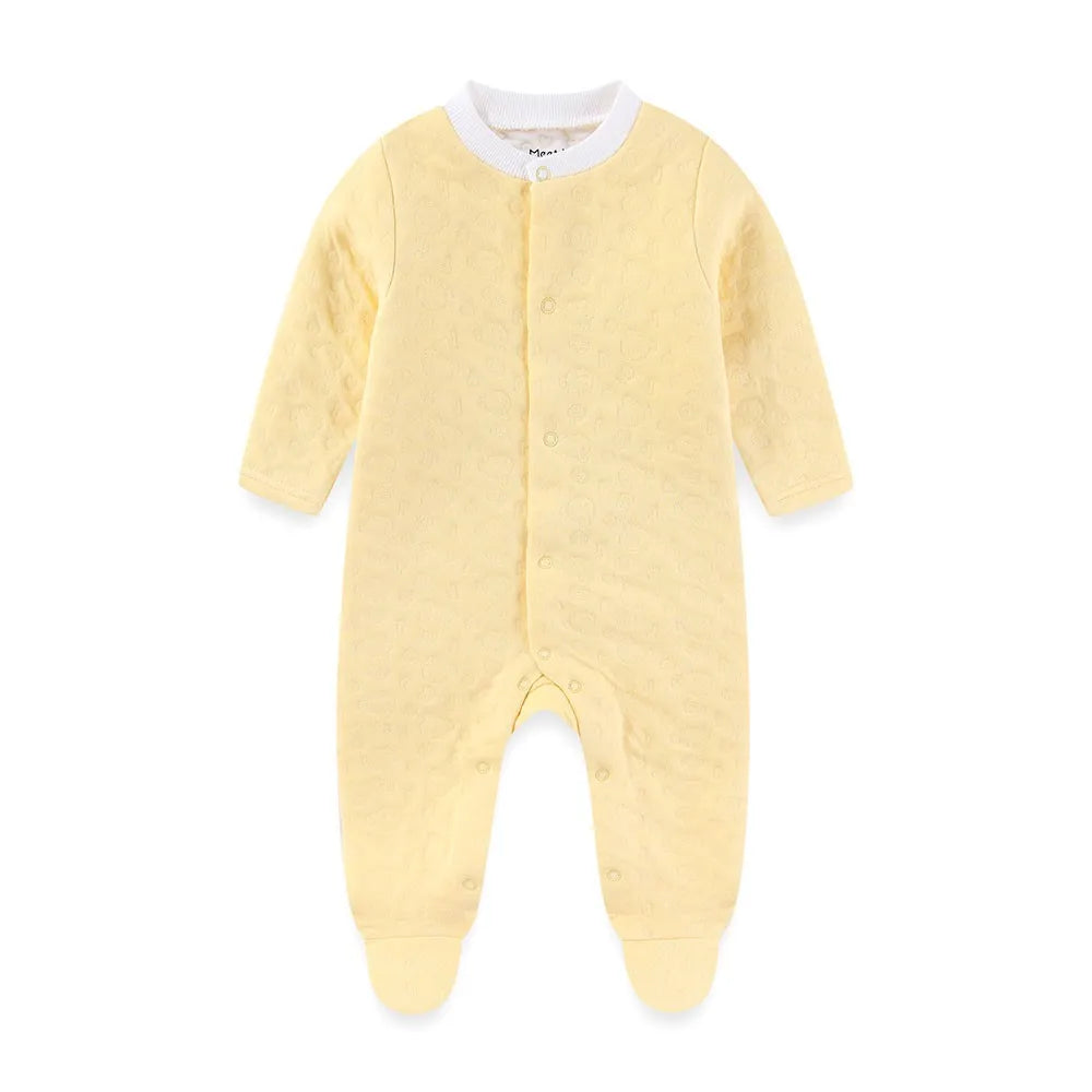 Pyjama Bébé Hiver Maille Tricot – Grenouillère Coton Chaud 6-24 Mois