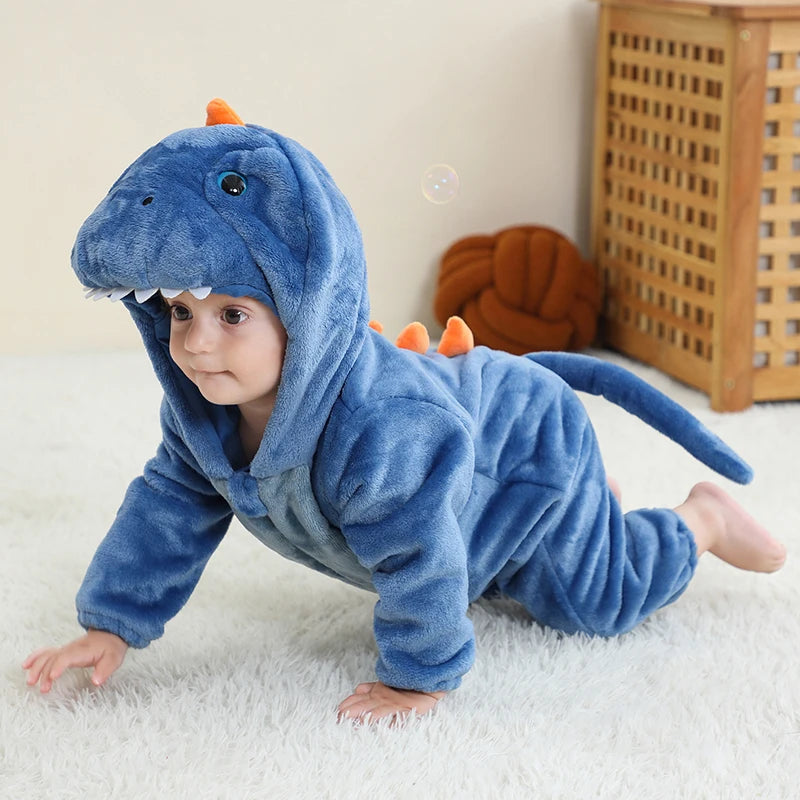 Pyjama Bébé & Enfant Polaire Hiver – Licorne, Loup, Dino & Animaux, Combinaison Chaude