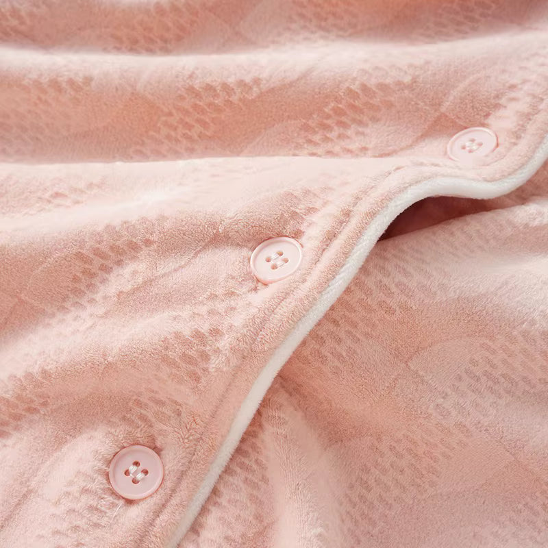 Pyjama Mixte Hiver Essentiel – Ensemble en Coton Chaud et Respirant, Confort Thermique & Élégance Unisexe