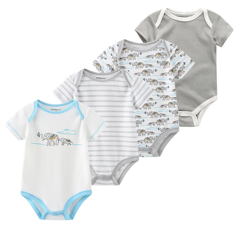 Pyjama Bébé “Pack Brisé” – Lot de 4 Pyjamas en Coton Doux
