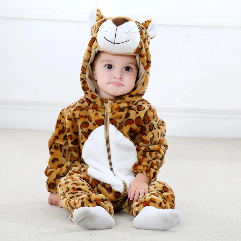 Pyjama Bébé & Enfant Polaire Hiver – Licorne, Loup, Dino & Animaux, Combinaison Chaude