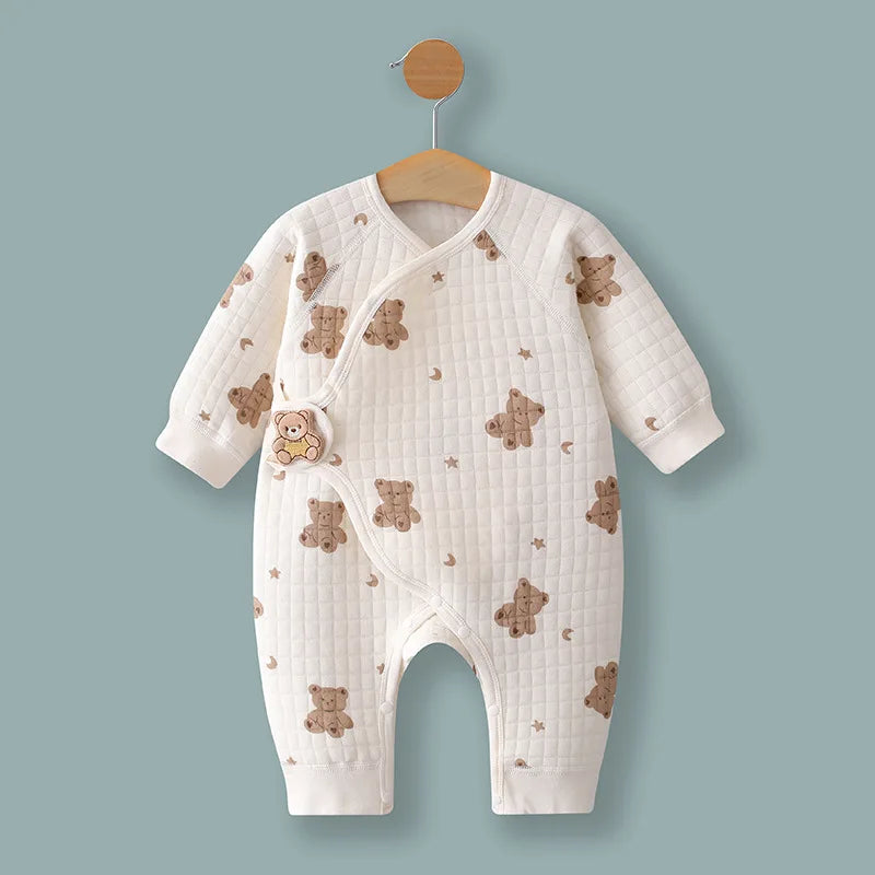 Pyjama Bébé "Coton Étoiles" – Grenouillère Unisexe Motif 0-6 Mois
