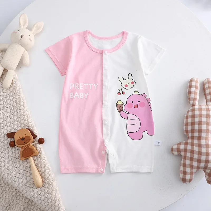 Pyjama Bébé Été “Clé du Ciel” – Barboteuse en Coton Doux Nouveau Né à 18 Mois