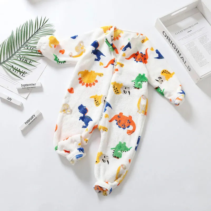 Pyjama Bébé et Enfant “Zip” – Combinaison en Coton à Fermeture Éclair, Manches Longues