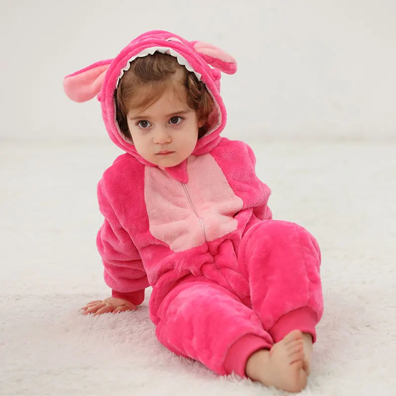 Pyjama Bébé & Enfant Polaire Hiver – Licorne, Loup, Dino & Animaux, Combinaison Chaude