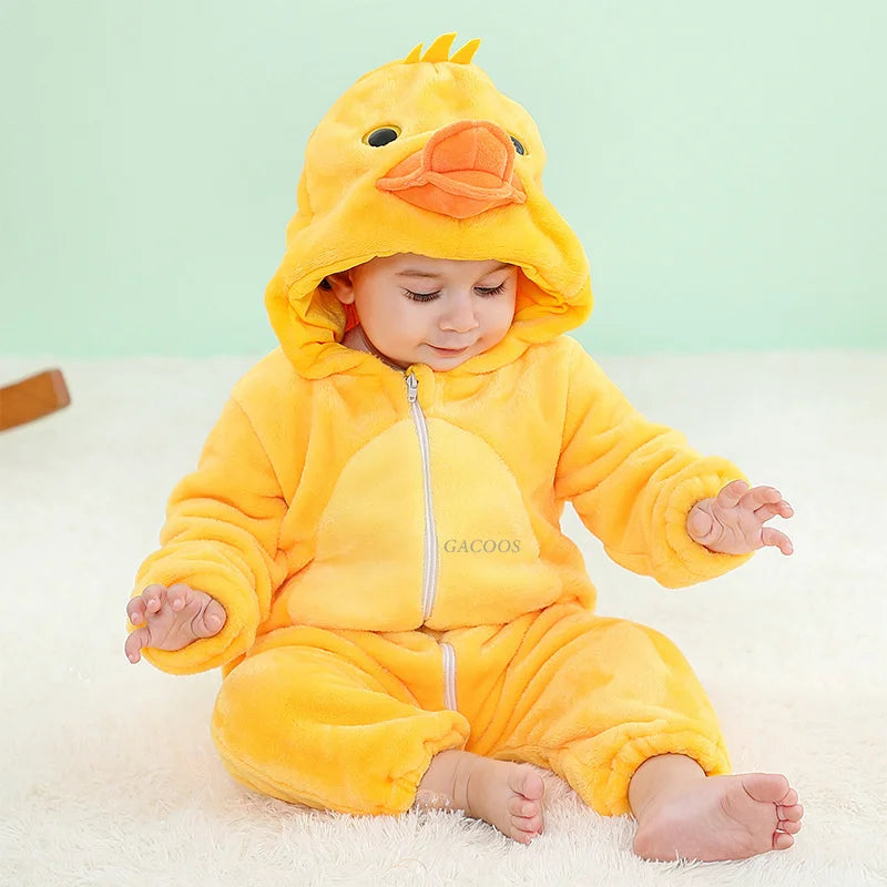 Pyjama Bébé & Enfant Polaire Hiver – Licorne, Loup, Dino & Animaux, Combinaison Chaude