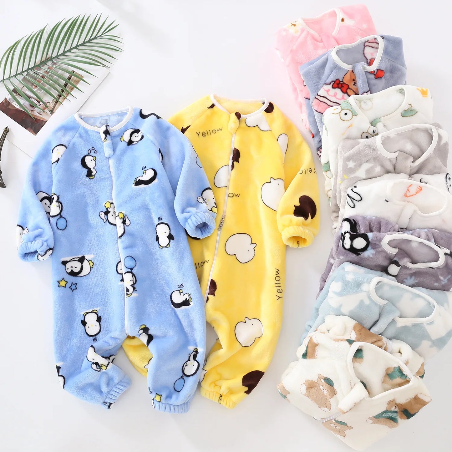 Pyjama Bébé et Enfant “Zip” – Combinaison en Coton à Fermeture Éclair, Manches Longues