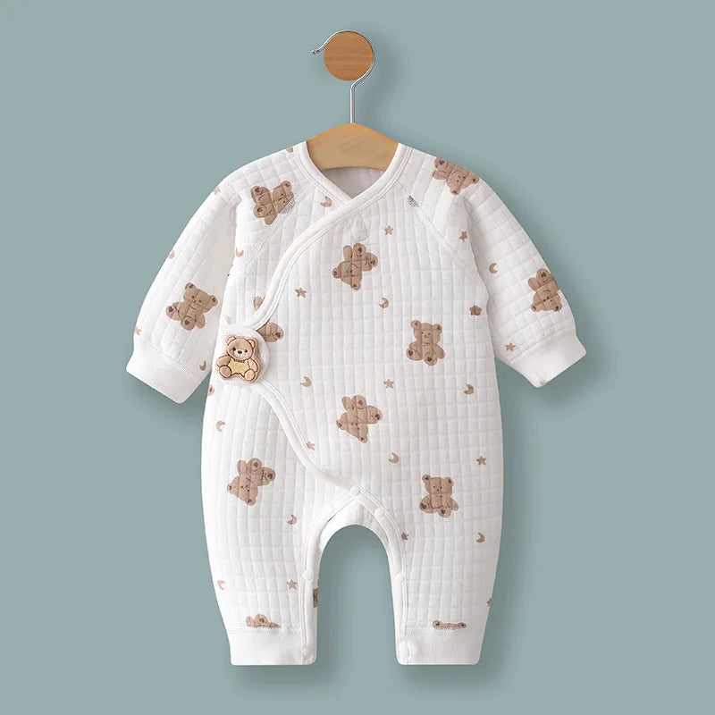 Pyjama Bébé "Coton Étoiles" – Grenouillère Unisexe Motif 0-6 Mois