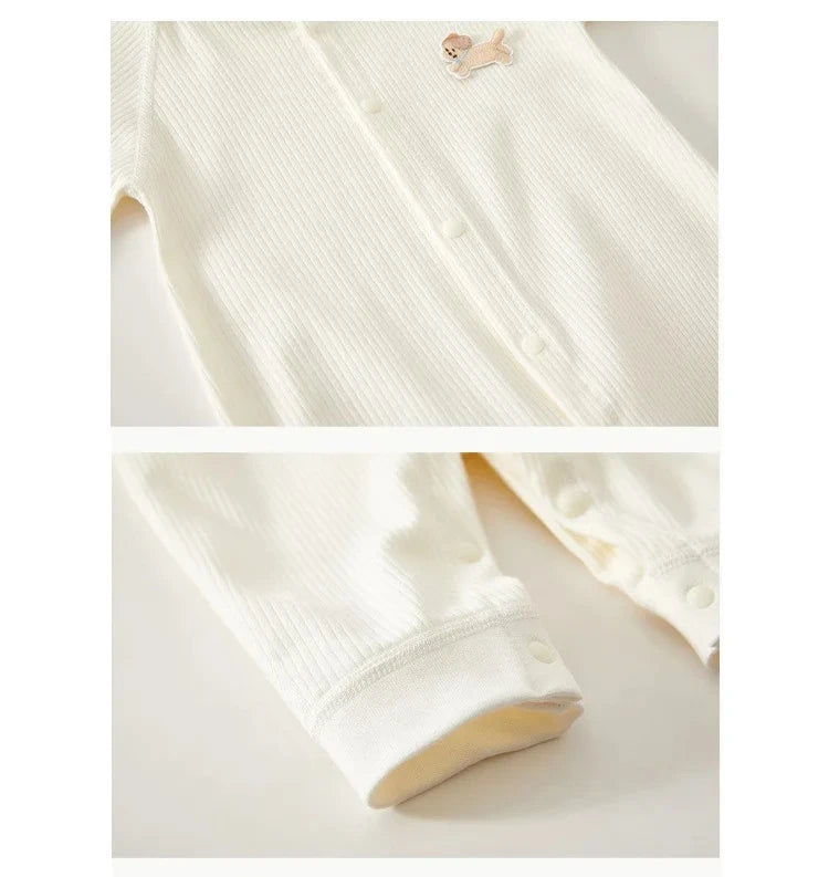 Pyjama Bébé Coton Côtelé – Grenouillère Printemps Été Unisexe pour les 1-18 Mois