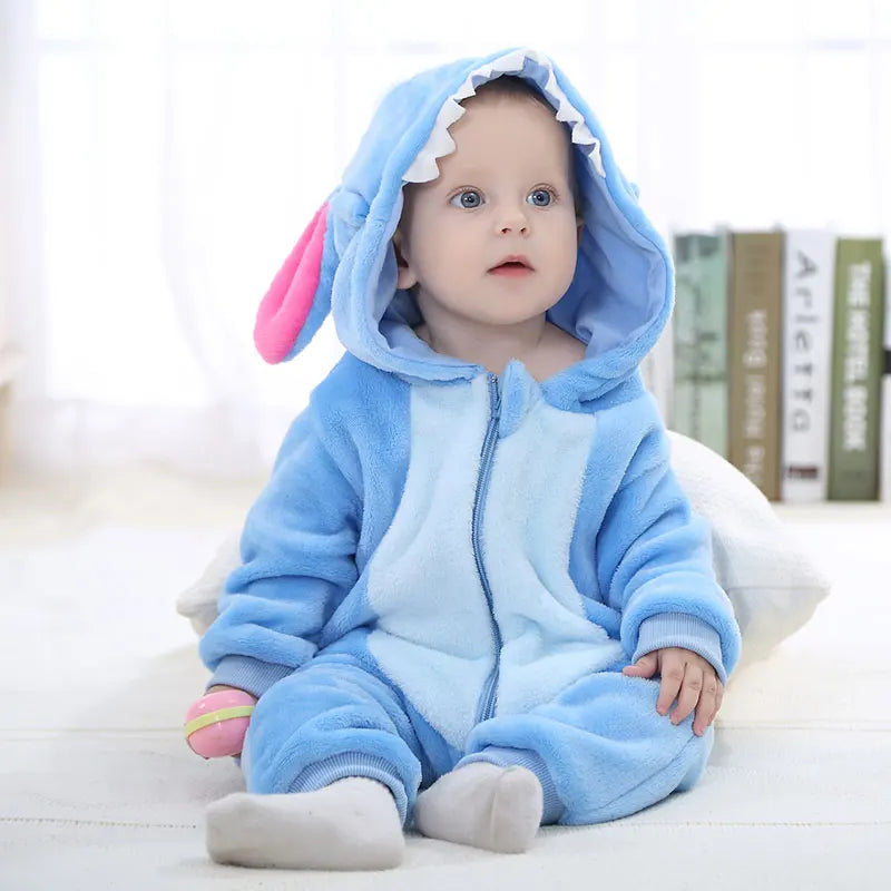 Pyjama Bébé & Enfant Polaire Hiver – Licorne, Loup, Dino & Animaux, Combinaison Chaude