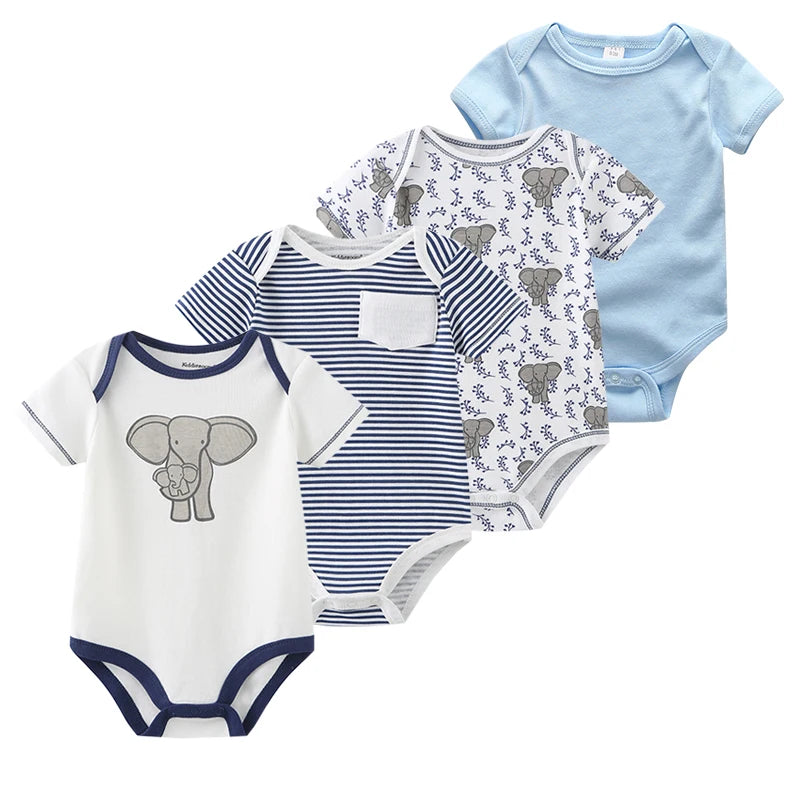 Pyjama Bébé “Pack Brisé” – Lot de 4 Pyjamas en Coton Doux