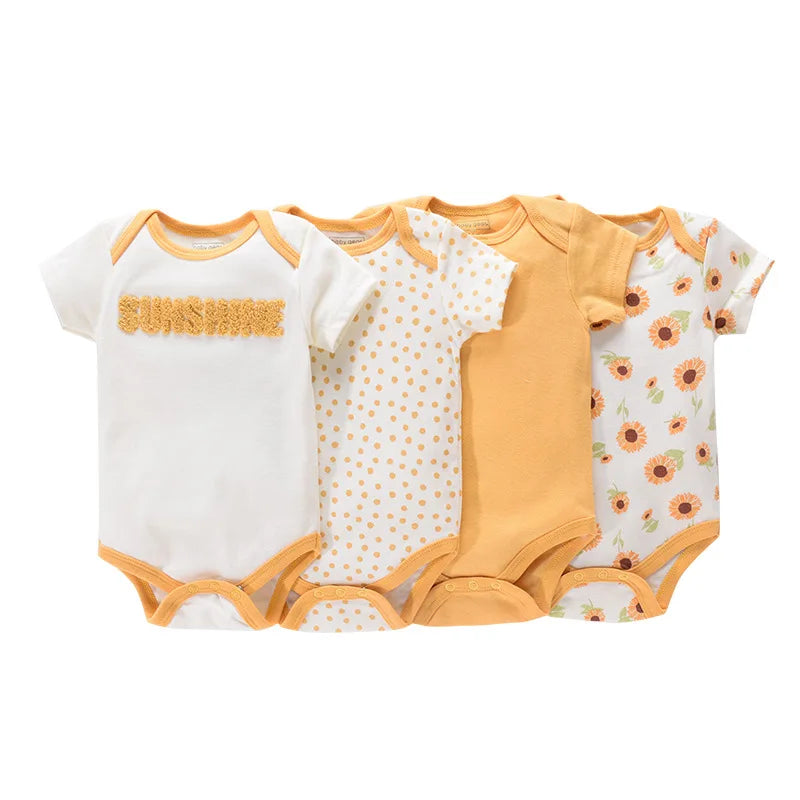 Pyjama Bébé “Pack Brisé” – Lot de 4 Pyjamas en Coton Doux