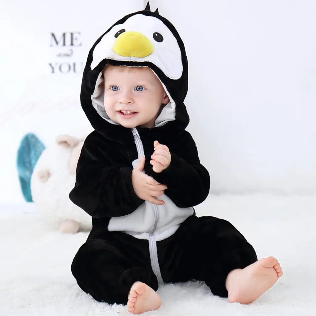 Pyjama Bébé & Enfant Polaire Hiver – Licorne, Loup, Dino & Animaux, Combinaison Chaude