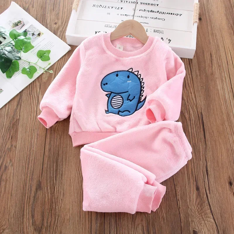 Pyjama Enfant “Doudou Cocoon” – Ensemble Automne/Hiver en Polaire Douce, 2 Pièces à Manches Longues