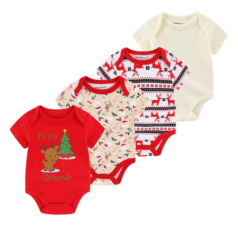 Pyjama Bébé “Pack Brisé” – Lot de 4 Pyjamas en Coton Doux