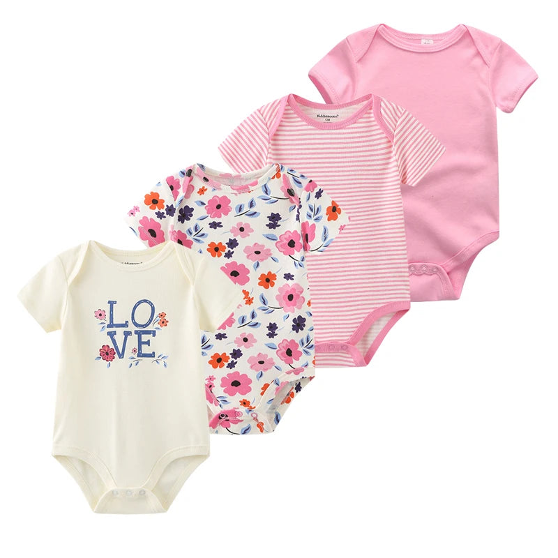 Pyjama Bébé “Pack Brisé” – Lot de 4 Pyjamas en Coton Doux