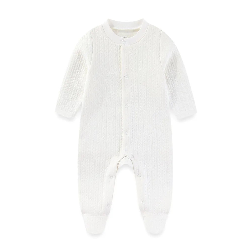 Pyjama Bébé Hiver Maille Tricot – Grenouillère Coton Chaud 6-24 Mois