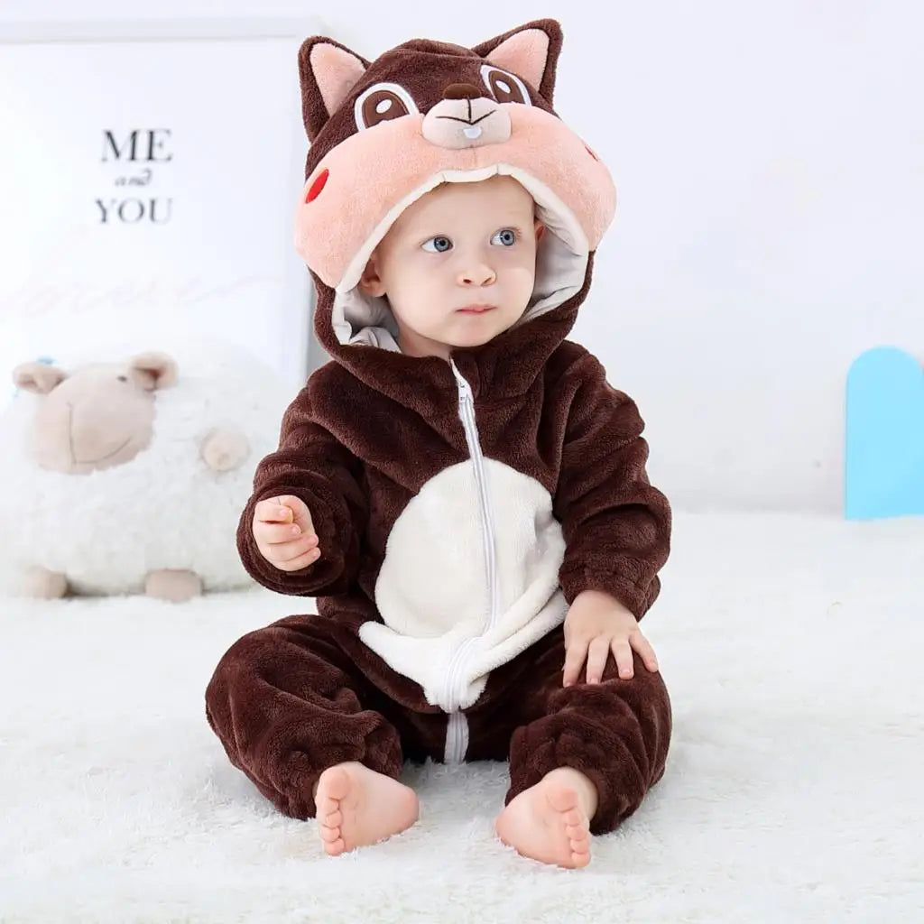 Pyjama Bébé & Enfant Polaire Hiver – Licorne, Loup, Dino & Animaux, Combinaison Chaude